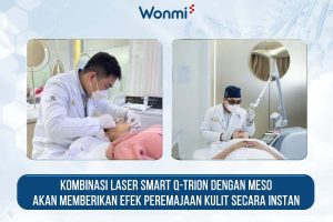 Kombinasi Laser Smart Q-Trion dan Meso memberikan efek peremajaan kulit secara instan.